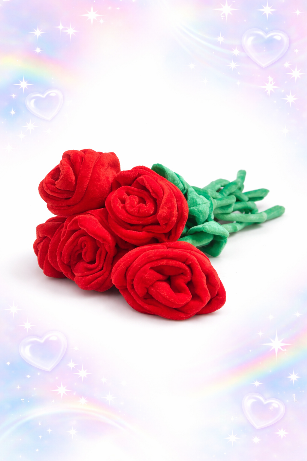Plush Rose Bouquet (5 Roses)